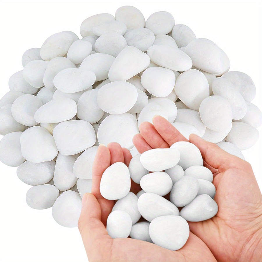 Aquarium Marine Fish - 200/400g Bianco Alto Lucido Ciottoli Naturali