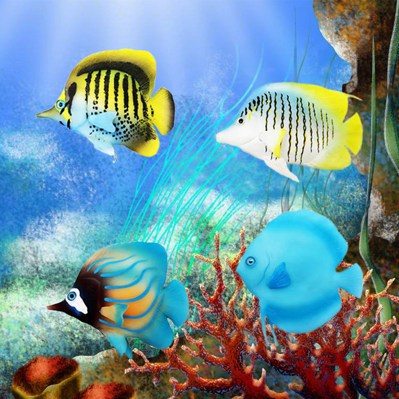 Marine Aquarium Orp - Nuovo Silicone simulato pesce luminoso plastica