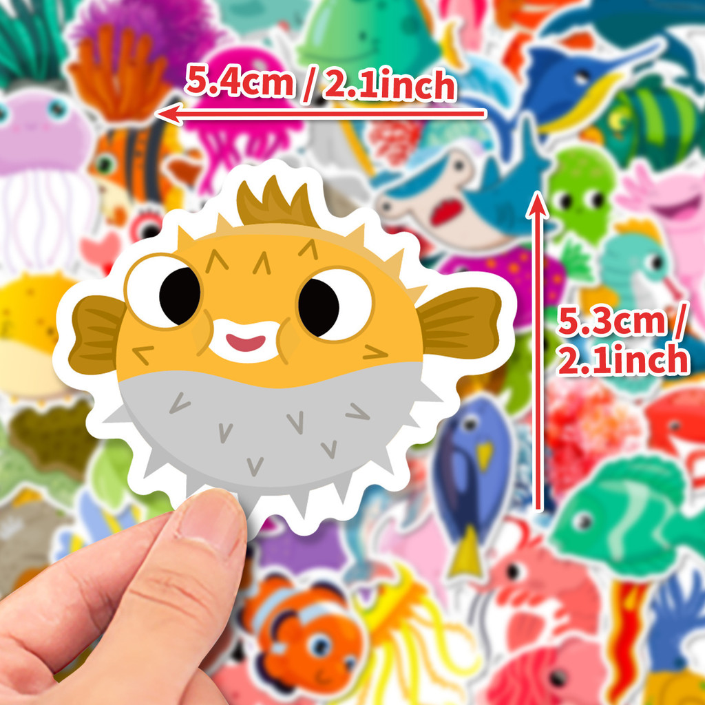50 Adesivi con Animali Marini  - Marine Aquarium Orp recensione e prezzo