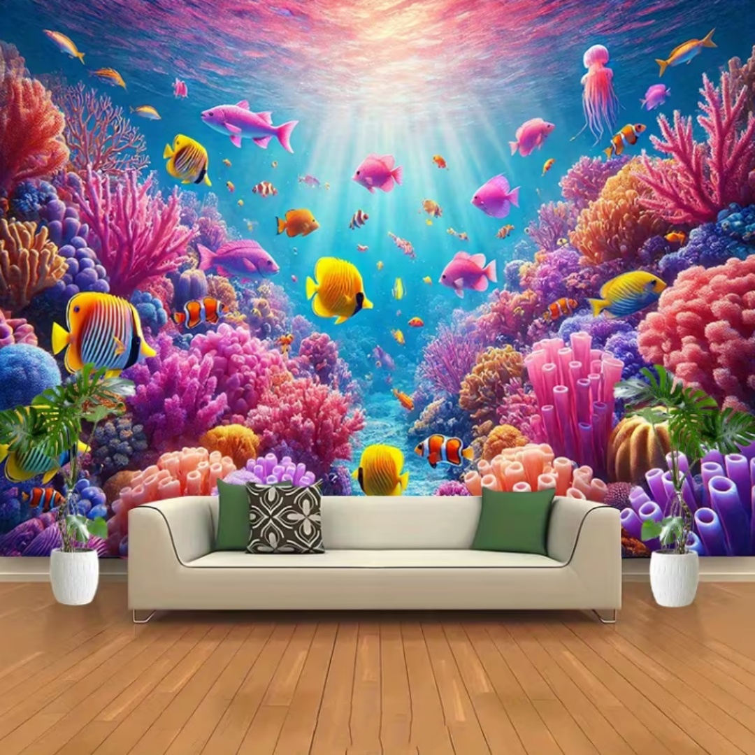 Sfondo Decorativo a Tema Mondo - Aquarium Marine World recensione e prezzo