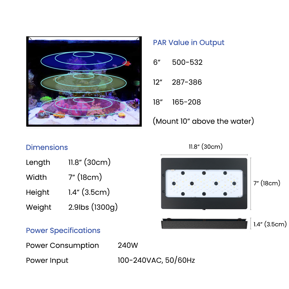 Lampada LED A8SE II Max e Blue - Marine Aquarium App recensione e prezzo